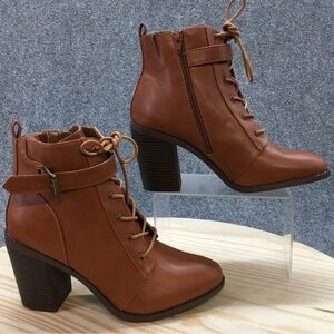 Shoe Dazzle Brown Ankle Booties